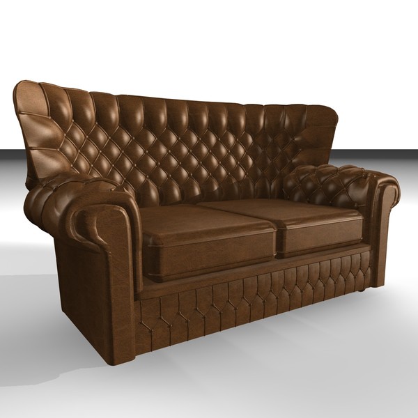 3d model devon 2 seater leather chair - DEVON 2 SEATER LEATHER CHAIR by Carrara1